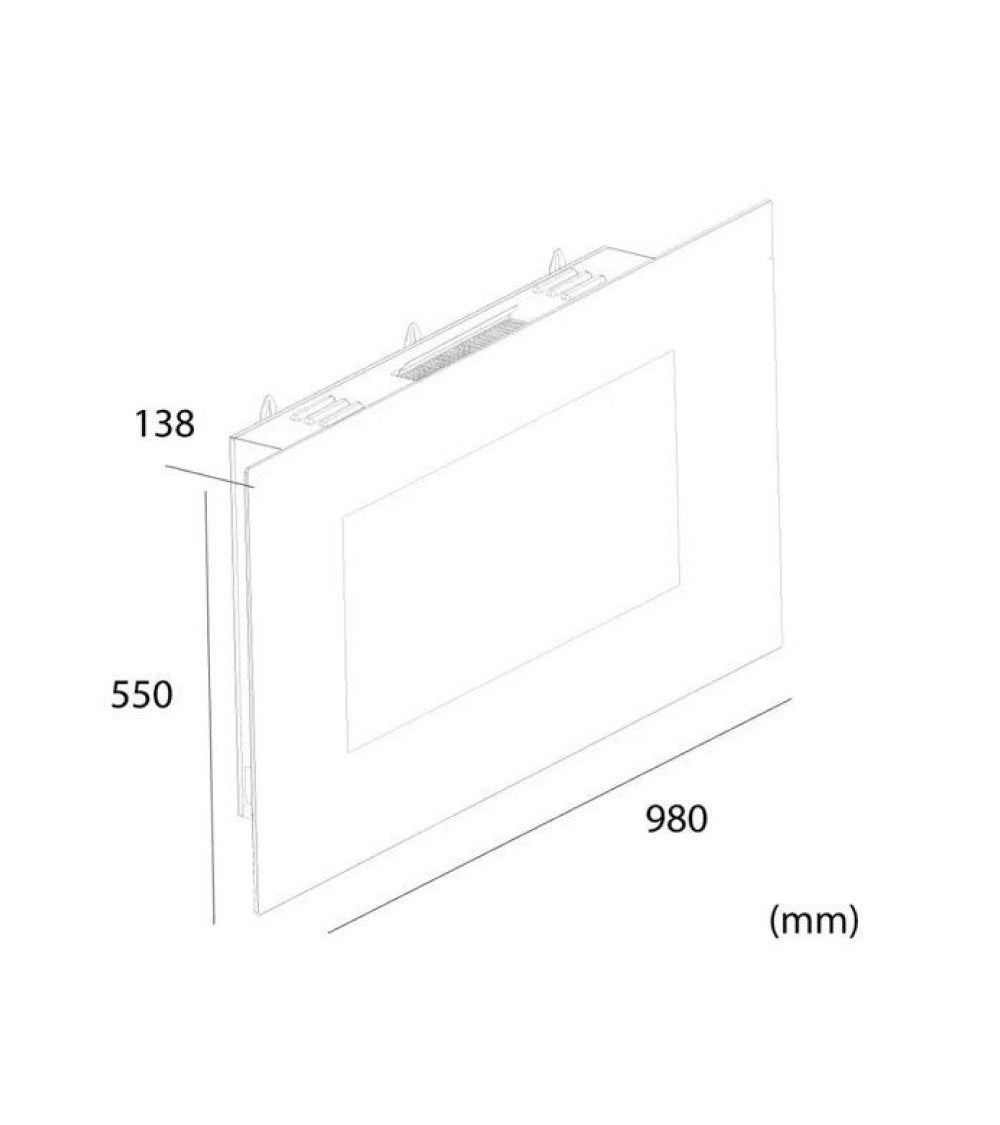 Camino elettrico Caminetto parete Monte bianco Sined - Outdoor Privé