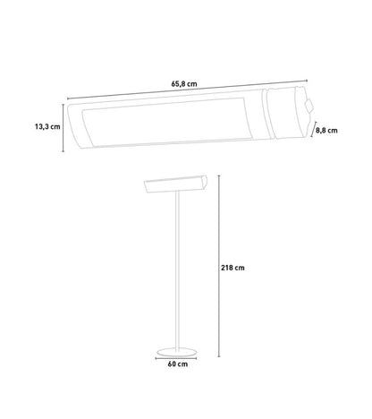 Riscaldatore elettrico Caldo irb nero - terra Sined - Outdoor Privé
