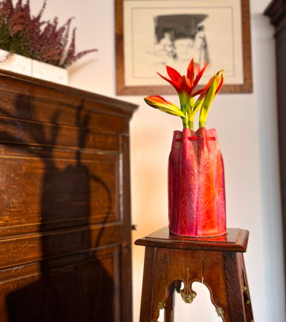 Glacette porta bottiglia in pelle pregiata Hoem - Outdoor Privé