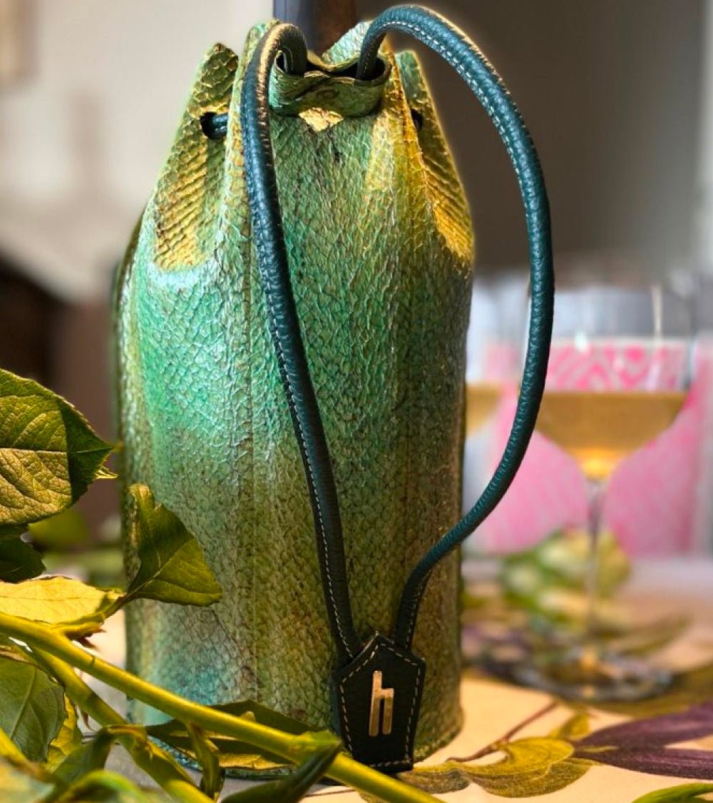 Glacette porta bottiglia in pelle Hoem - Outdoor Privé