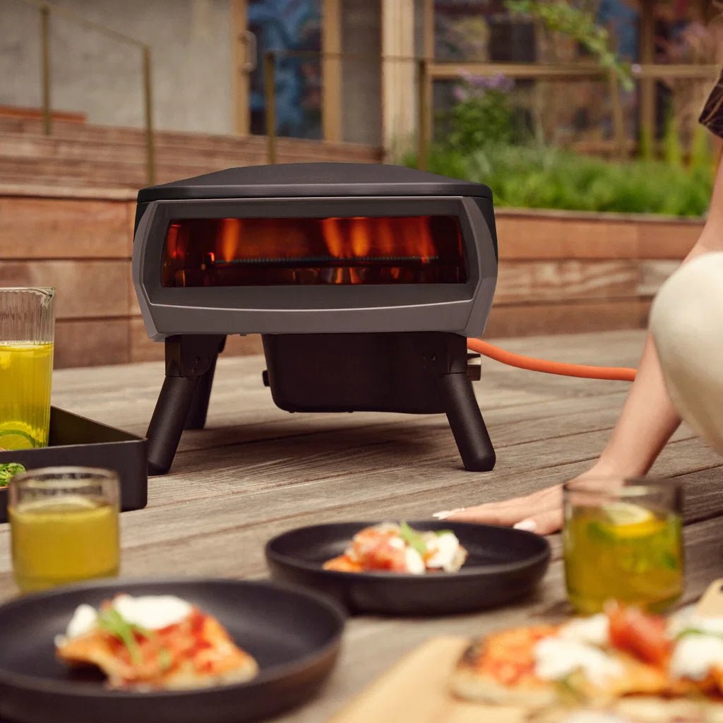 Forno pizza a gas Witt ETNA Rotante Control 16” Nero con pietra rotante - Outdoor Privé