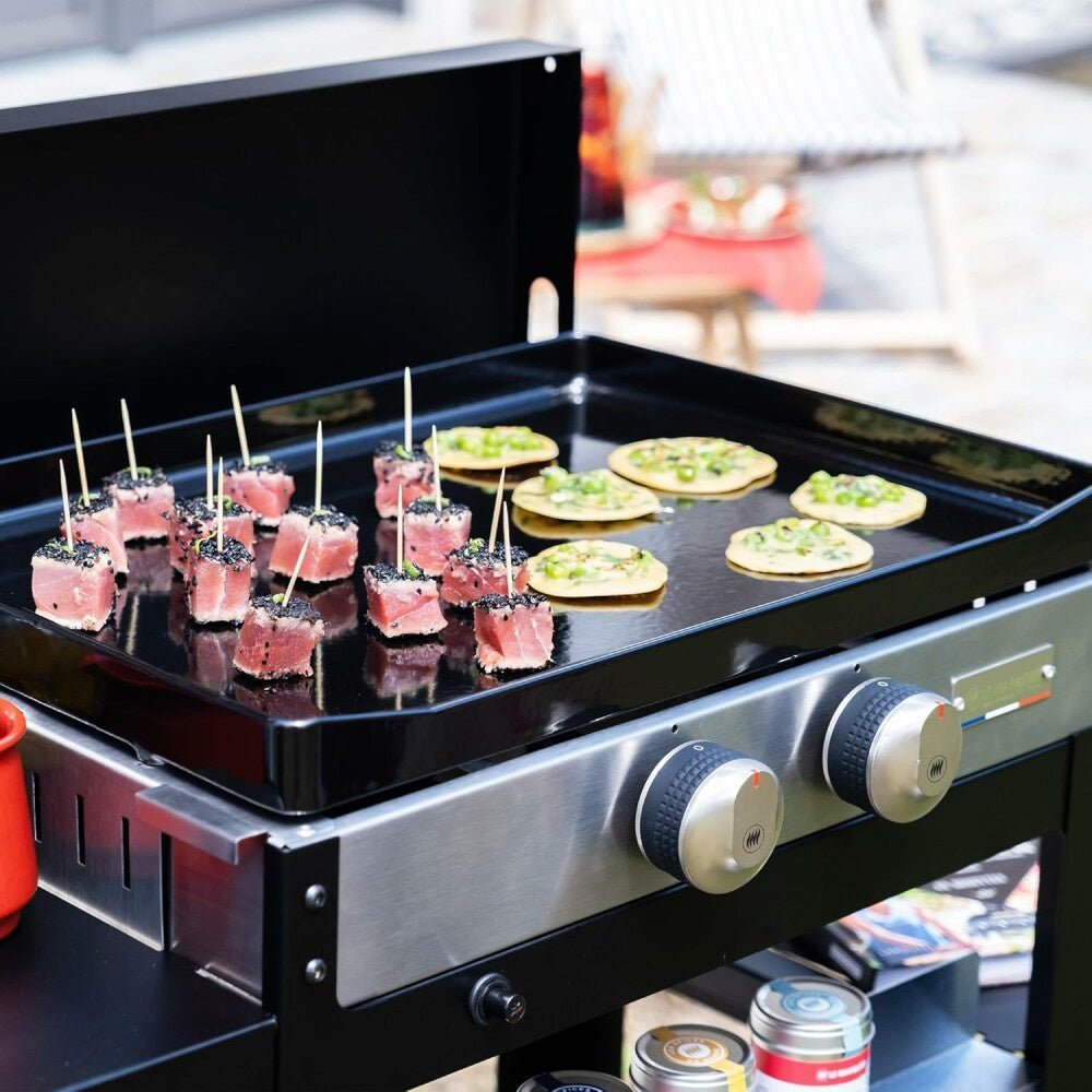 Plancha a gas gpl Francaise con carrello Le Marquier