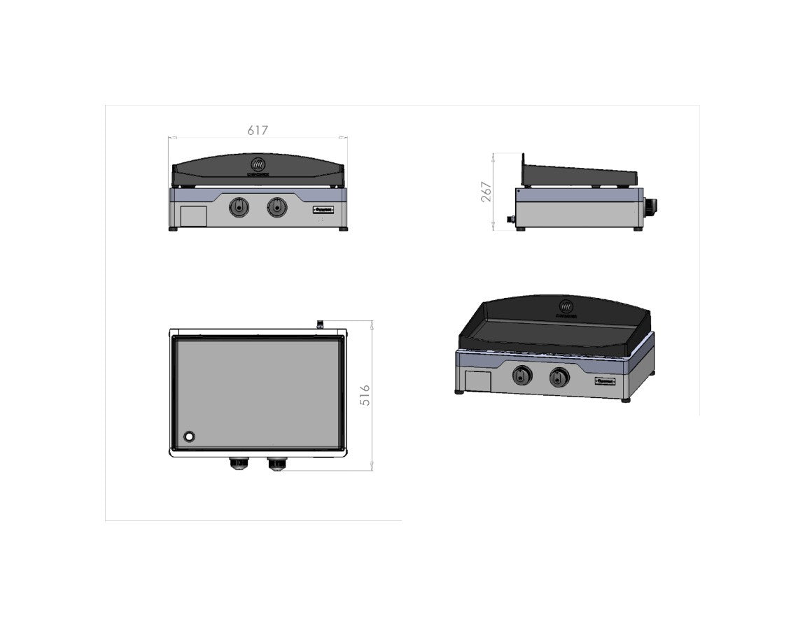 Plancha a gas Allure duo inox Le Marquier - Outdoor Privé