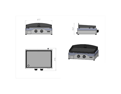 Plancha a gas Allure duo inox Le Marquier - Outdoor Privé