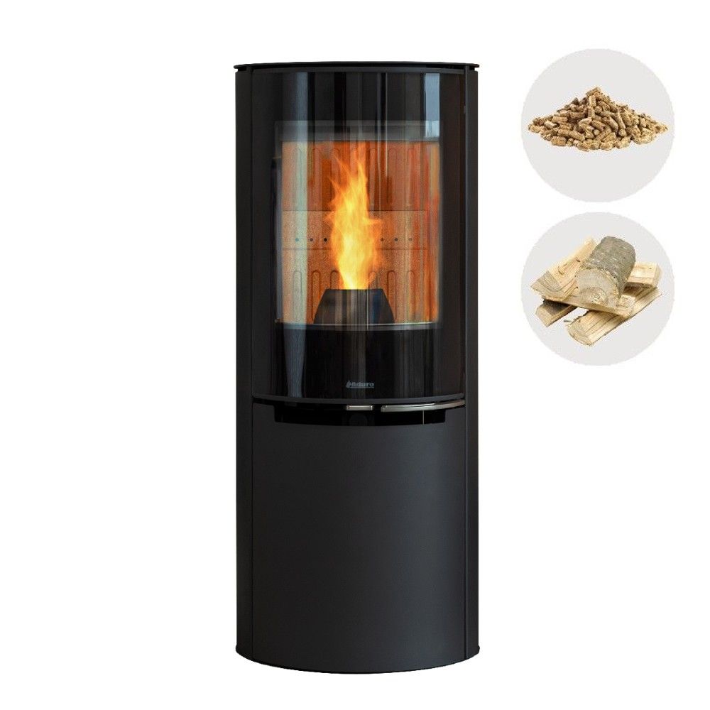 Stufa ibrida Aduro H4 LUX 7 kW A+ | Legna+Pellet, Ø150, Wi - Fi - Outdoor Privé