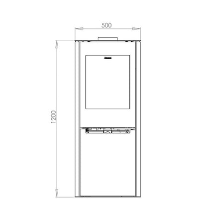 Stufa ibrida Aduro H4 LUX 7 kW A+ | Legna+Pellet, Ø150, Wi - Fi - Outdoor Privé