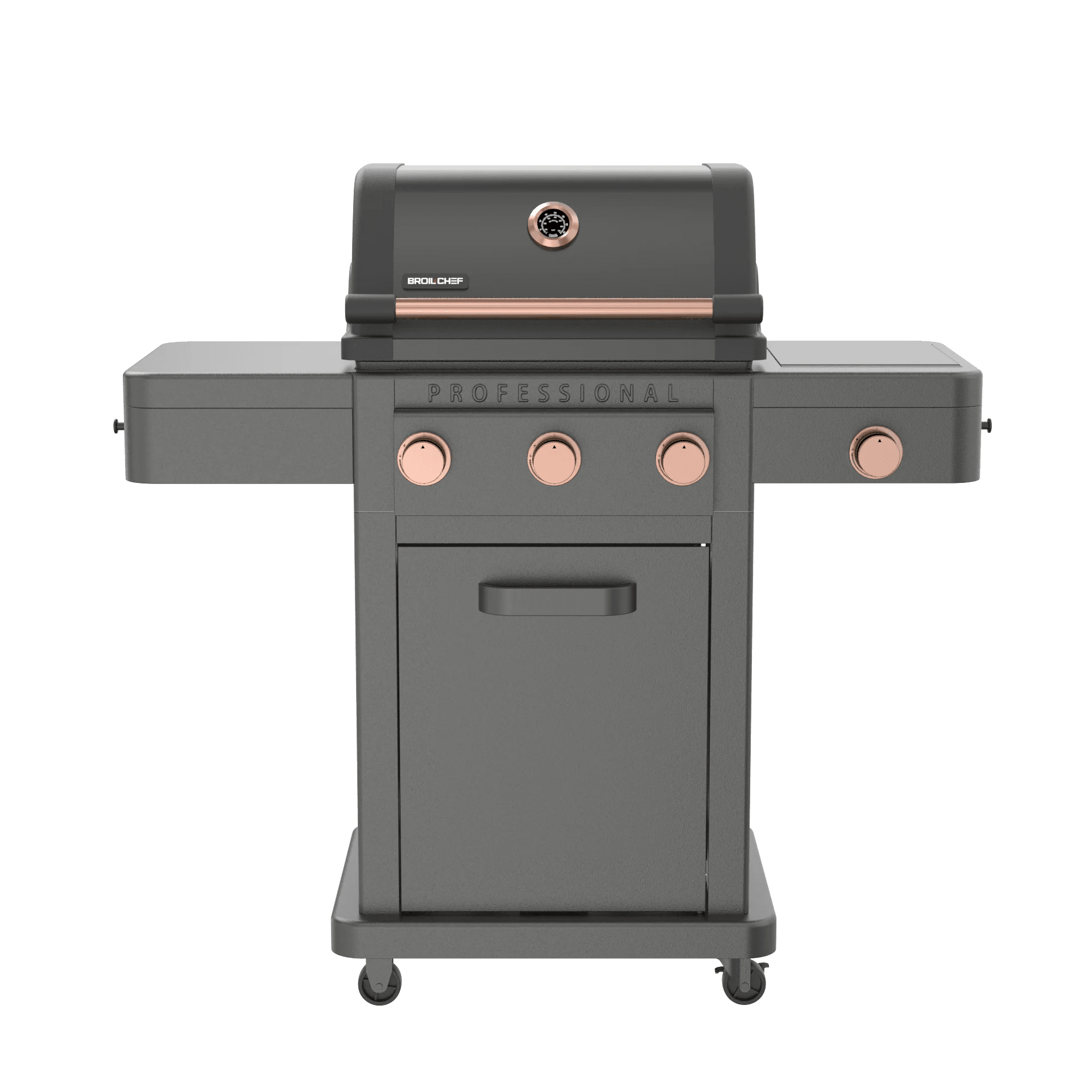 Barbecue a gas Broil Chef Tahoe 3 fuochi con infrarossi Nero e Rame - Outdoor Privé