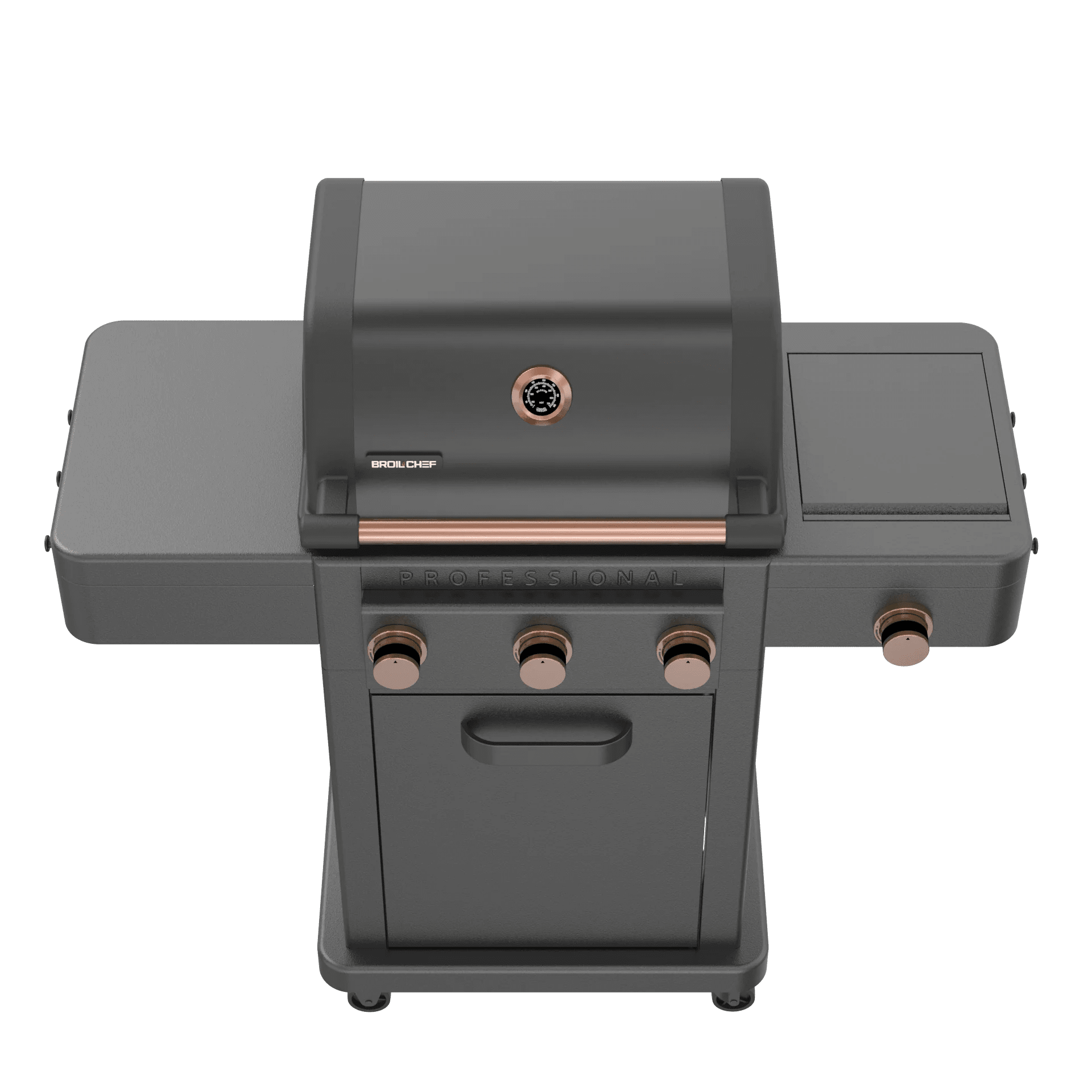 Barbecue a gas Broil Chef Tahoe 3 fuochi con infrarossi Nero e Rame - Outdoor Privé