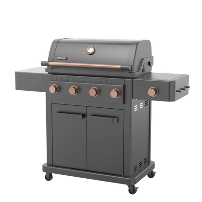 Barbecue a gas Broil Chef Tahoe 4 fuochi con infrarossi Nero e Rame - Outdoor Privé