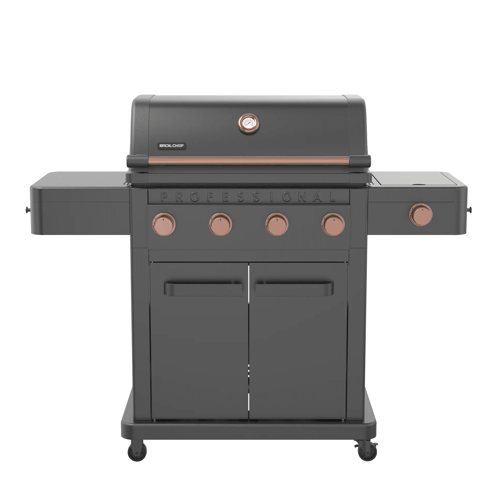 Barbecue a gas Broil Chef Tahoe 4 fuochi con infrarossi Nero e Rame - Outdoor Privé