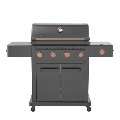 Barbecue a gas Broil Chef Tahoe 4 fuochi con infrarossi Nero e Rame - Outdoor Privé