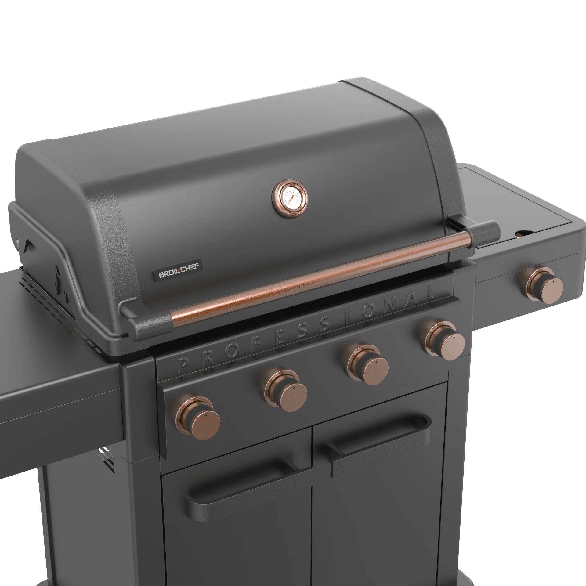 Barbecue a gas Broil Chef Tahoe 4 fuochi con infrarossi Nero e Rame - Outdoor Privé