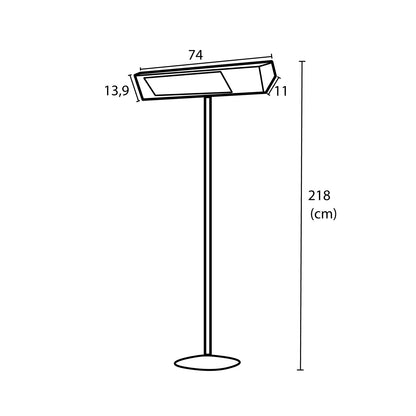 Riscaldatore infrarossi con palo SINED CALDO - IRA 2000W - Wi - Fi IP65 - Outdoor Privé