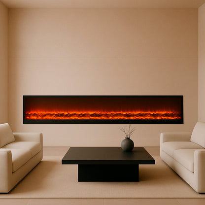 Caminetto elettrico Sined Etna 300 – 3 m, effetto fiamma LED, 1500 W - Outdoor Privé