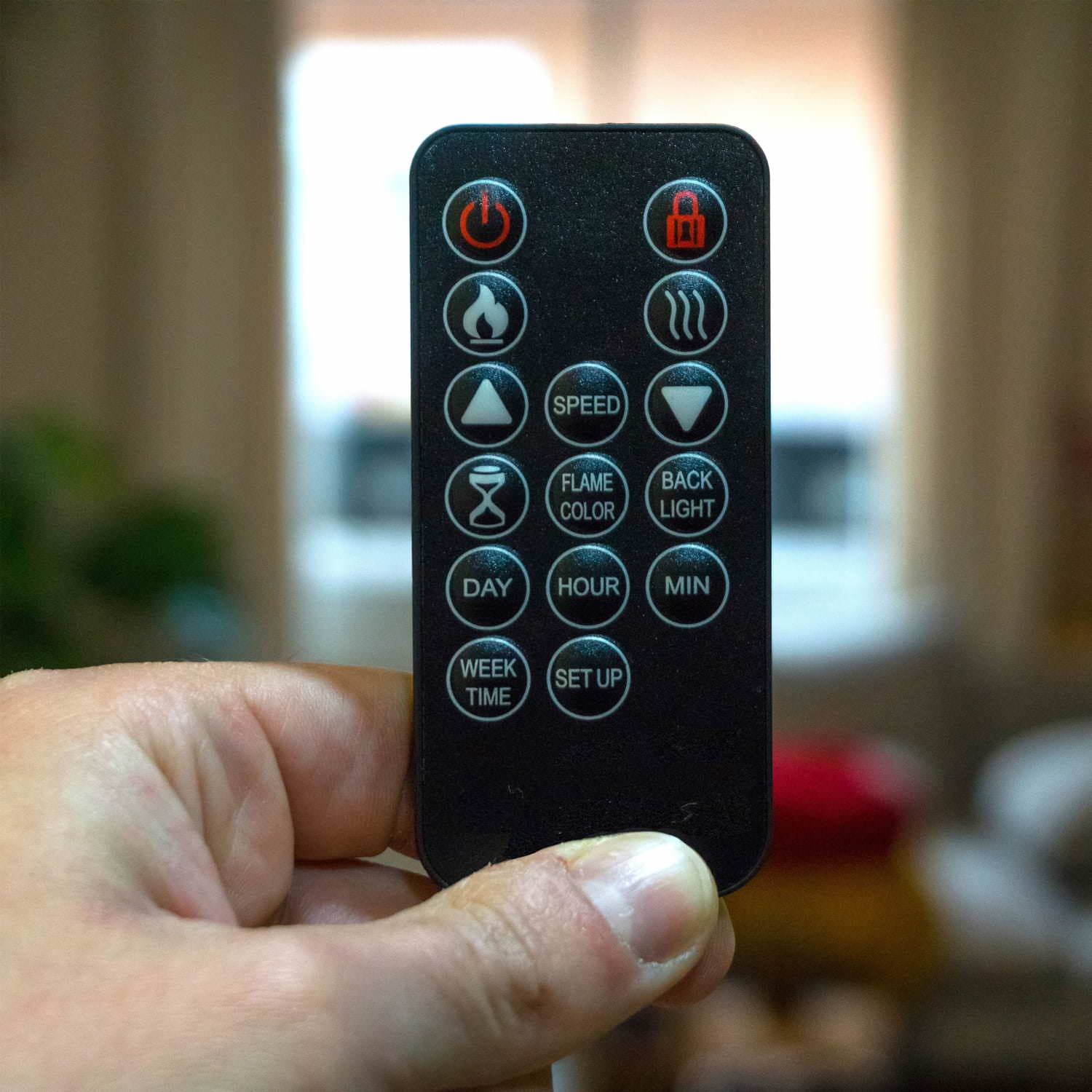 Caminetto elettrico Sined Panarea – 1500 W LED effetto fiamma - Outdoor Privé