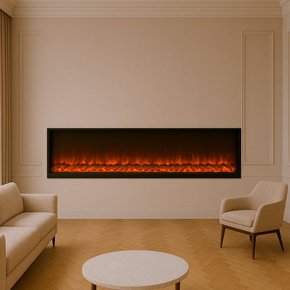 Caminetto elettrico Sined Vesuvio 200 – 200 cm effetto fiamma LED, 1500 W - Outdoor Privé