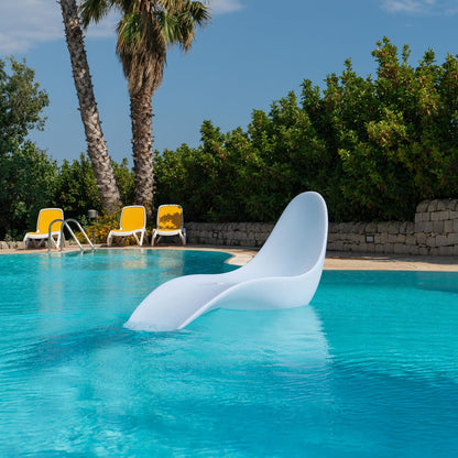 Chaise Longue in polietilene Sined Sirio Bianco - Outdoor Privé