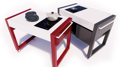 Cucina da esterno completa Extra Conero Basic 1.2 – Top Tecnoril® e induzione 2 zone - Outdoor Privé