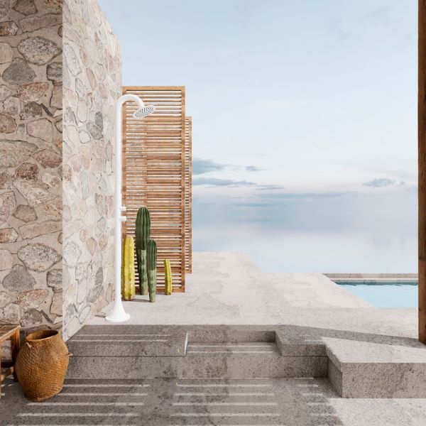 doccia inox da esterno