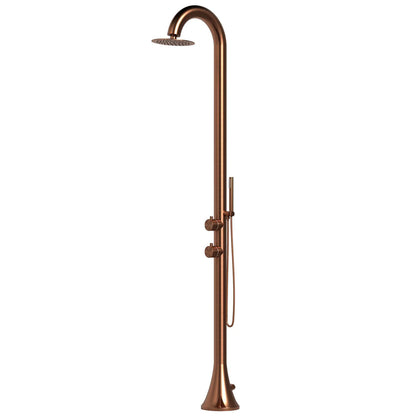 Doccia da esterno SINED Luna D Inox – inox 316L con doccino - Outdoor Privé
