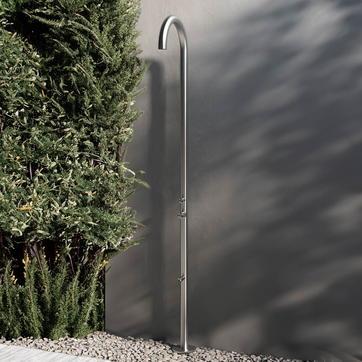 Doccia da esterno SINED Olbia – inox 316L con lavapiedi - Outdoor Privé
