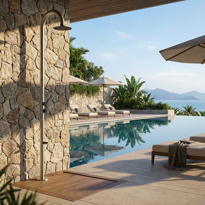 Doccia da esterno SINED Palau Duo – inox 316L bicolore - Outdoor Privé