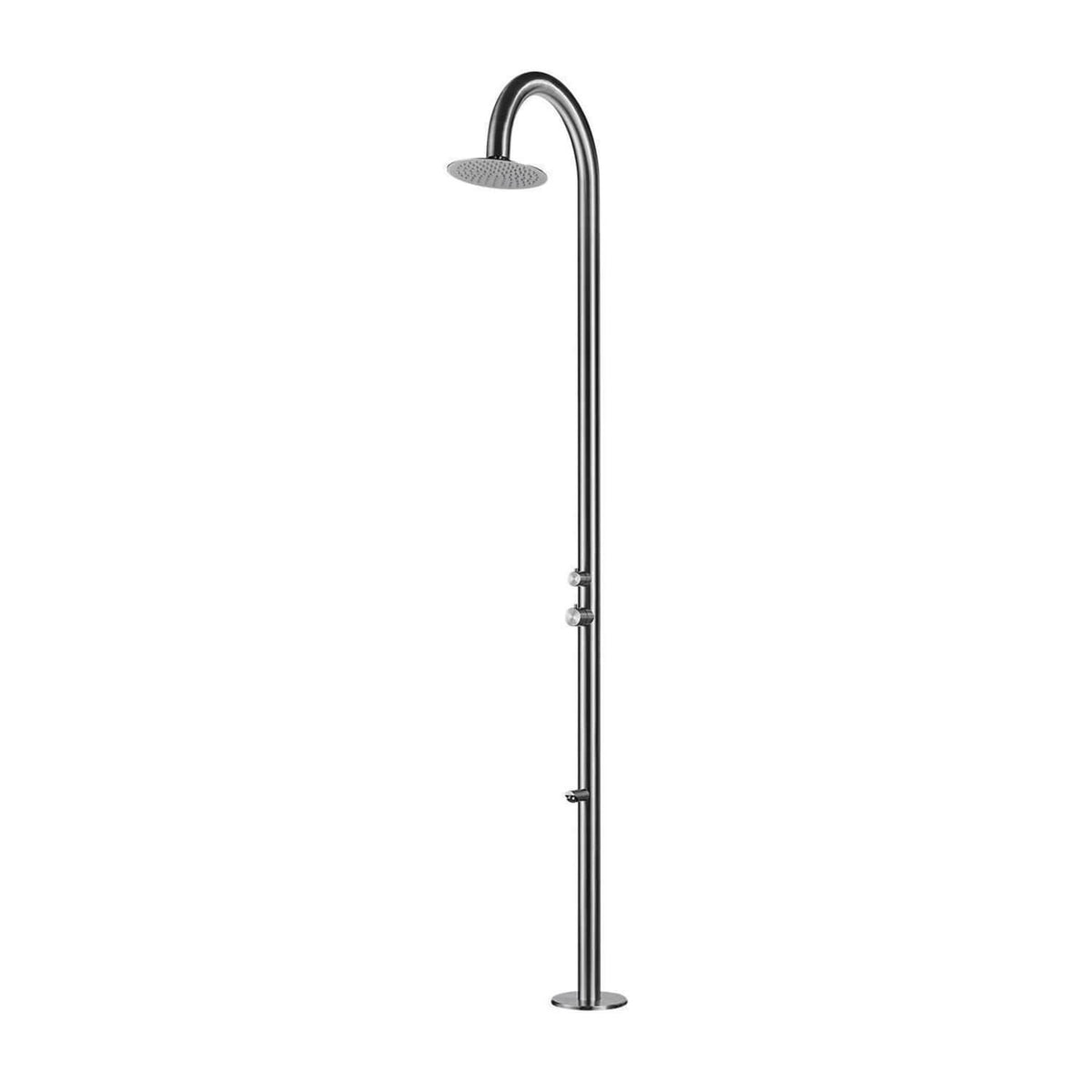 Doccia da esterno SINED Palau Inox – caldo/freddo e lavapiedi - Outdoor Privé