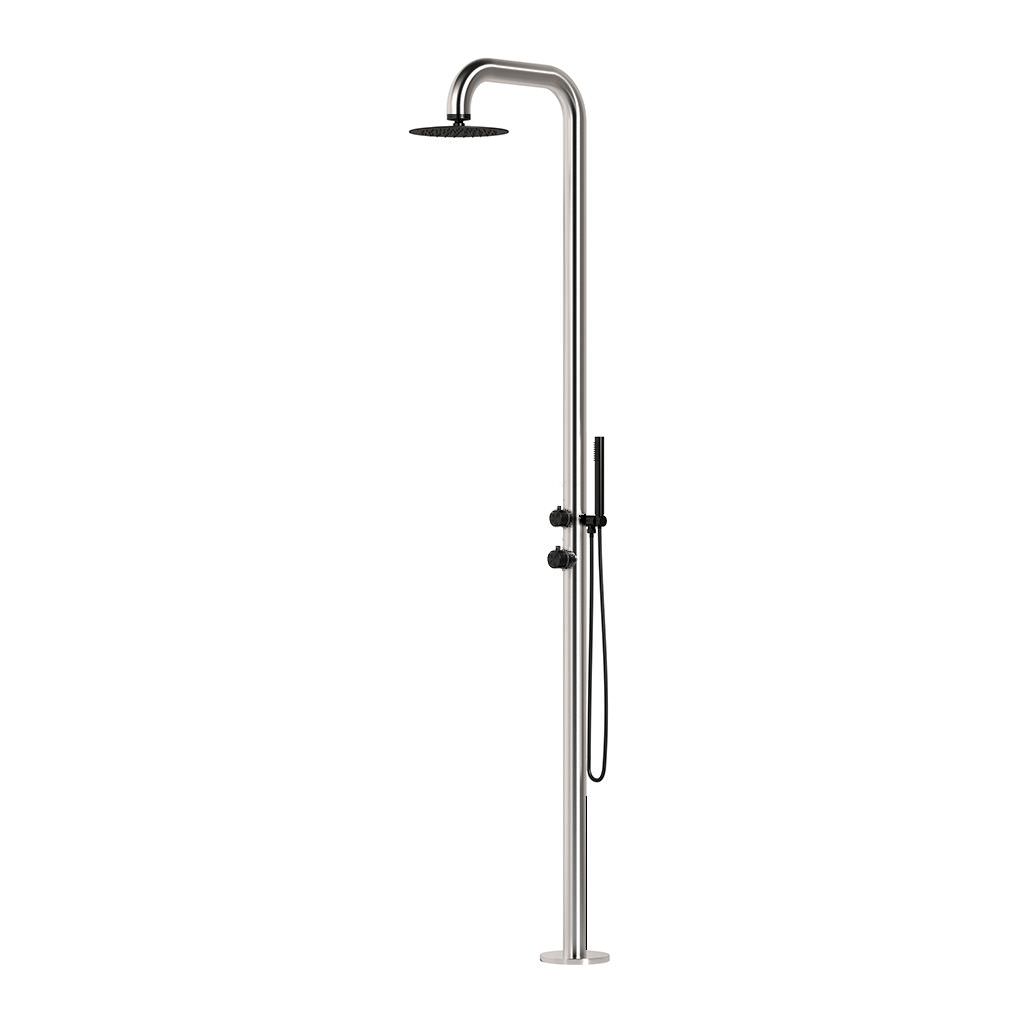 Doccia da esterno SINED Pula Duo – inox 316L con doccino - Outdoor Privé