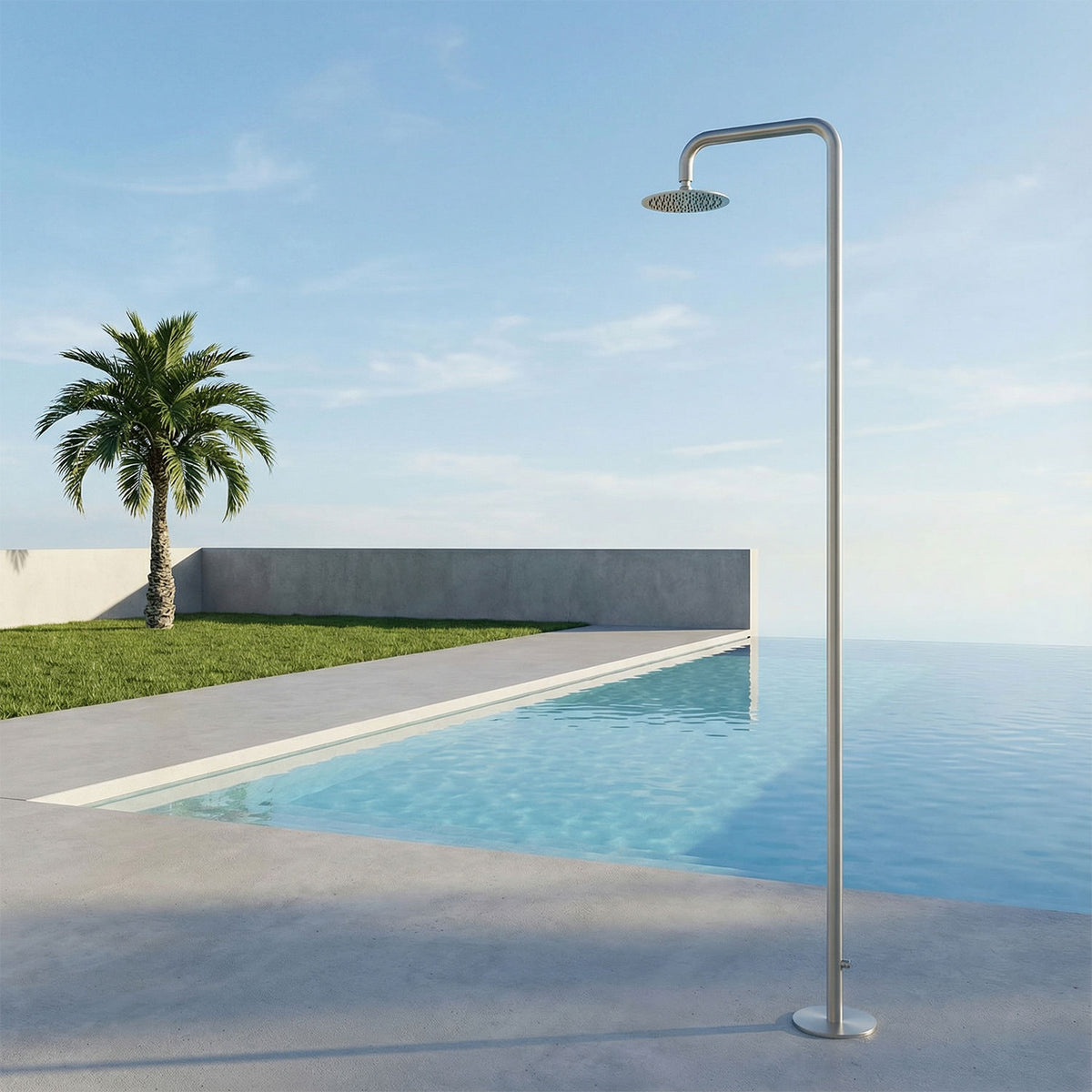 Doccia da esterno SINED Santadi Inox – predisposta per gettoniera - Outdoor Privé