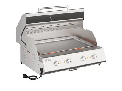 Barbecue elettrico ad incasso o appoggio Fry Top 750 – 4 fuochi con piastra Teppanyaki inox - Outdoor Privé