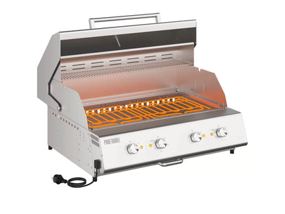 Barbecue elettrico ad incasso o appoggio Fry Top 750 – 4 fuochi con piastra Teppanyaki inox - Outdoor Privé