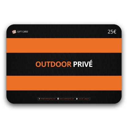 CARTA REGALO OUTDOOR PRIVÉ - GIFT CARD DIGITALE 25 - 50 - 100 - 250 €