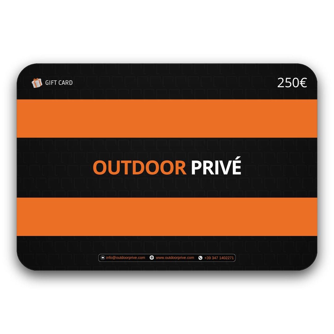 CARTA REGALO OUTDOOR PRIVÉ - GIFT CARD DIGITALE 25 - 50 - 100 - 250 €