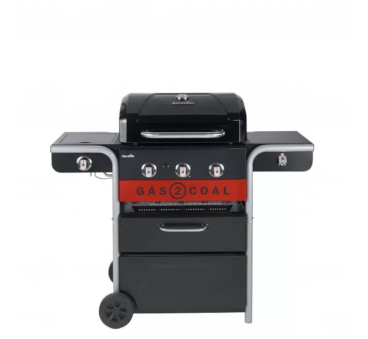 Barbecue ibrido Char-Broil Gas2Coal 3+1 – gas e carbonella con fornello laterale - Outdoor Privé