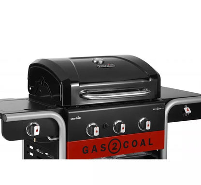 Barbecue ibrido Char-Broil Gas2Coal 3+1 – gas e carbonella con fornello laterale - Outdoor Privé