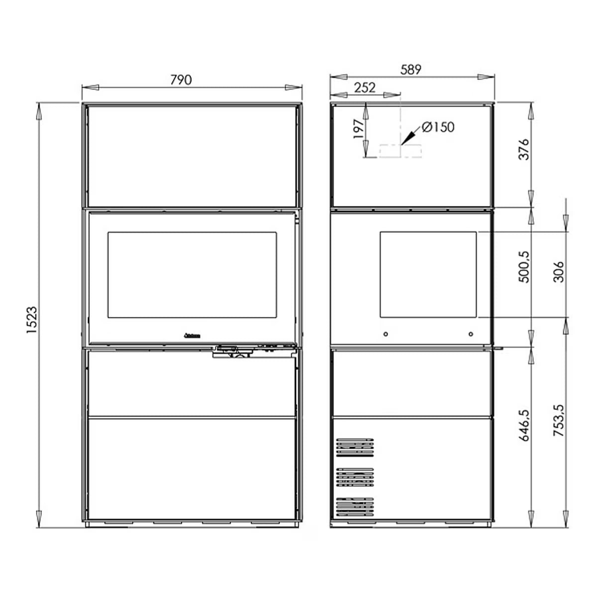 Stufa ibrida Aduro H6