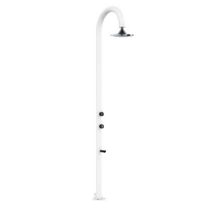 Doccia esterna Sined Luna Alu Bianca Sensor – alluminio con soffione 3 getti e sensore IR - Outdoor Privé