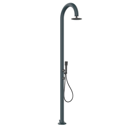 Doccia esterna Sined Luna Alu D Grigia – alluminio con doccino e doppio attacco - Outdoor Privé