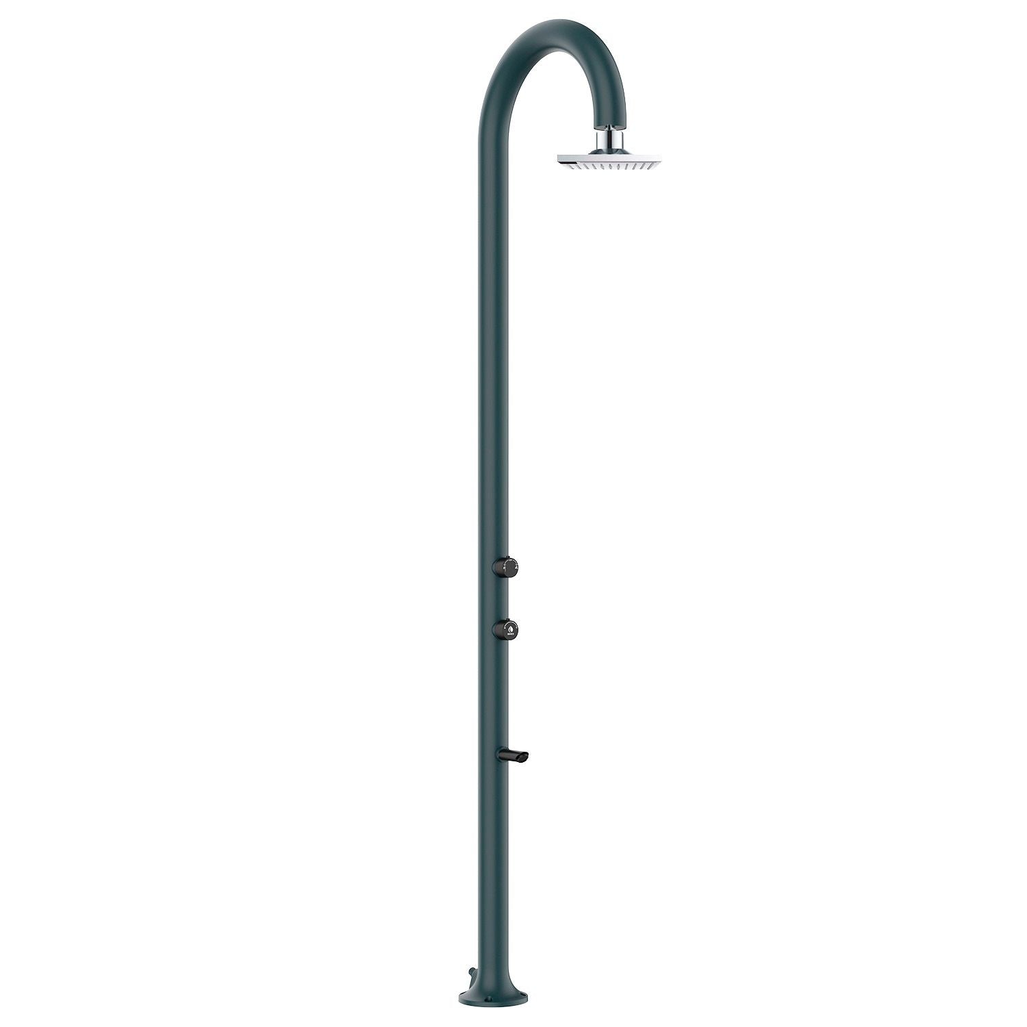 Doccia esterna Sined Luna Alu D Grigia LCD – alluminio grigio con LCD, doccino e doppio attacco - Outdoor Privé