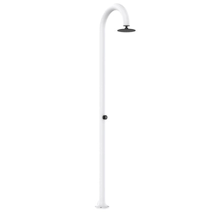 Doccia temporizzata Sined Luna Timer Bianca – alluminio bianco, doppio attacco freddo - Outdoor Privé