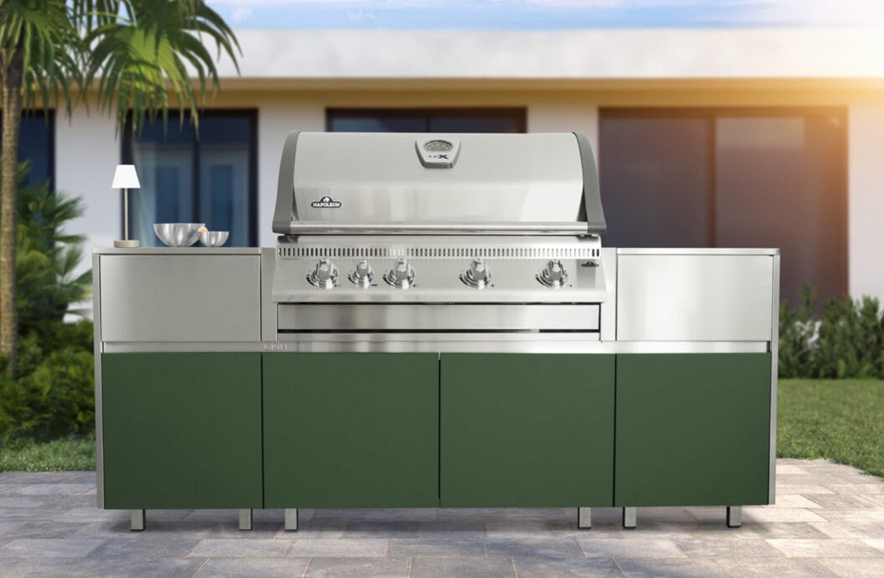 Cucina da esterno ad isola Liberty Green 100 cm – BBQ Napoleon 5 fuochi - Outdoor Privé