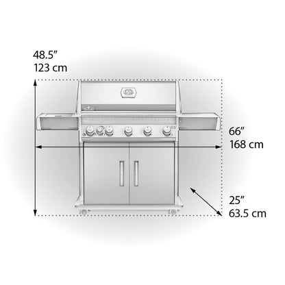 Barbecue a gas Napoleon Rogue PRO RPS 625 RSIB - Sizzle Zone e IR posteriore - Outdoor Privé