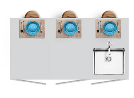 Cucina da esterno Panarea – isola inox 188×100 cm personalizzabile, 3 configurazioni preimpostate - Outdoor Privé