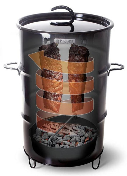 Pit Barrel Cooker – barbecue affumicatore verticale a carbone con griglia (PRE-ORDINE) - Outdoor Privé