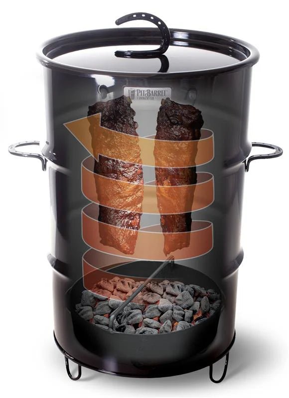 Pit Barrel Cooker – barbecue affumicatore verticale a carbone con griglia (PRE-ORDINE) - Outdoor Privé