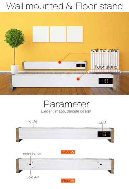 Stufa elettrica SINED da pavimento e battiscopa – 1800 W - Outdoor Privé