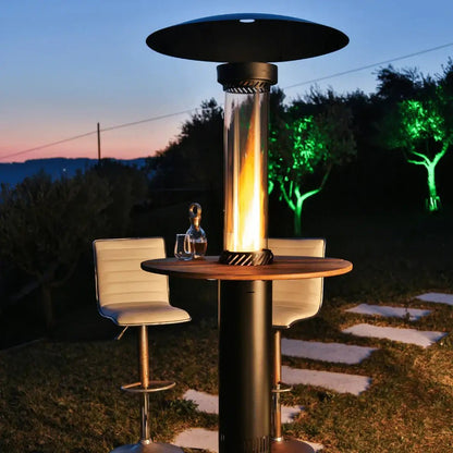 Fungo riscaldante a pellet Flamec Romolo | vetro ceramico - Outdoor Privé