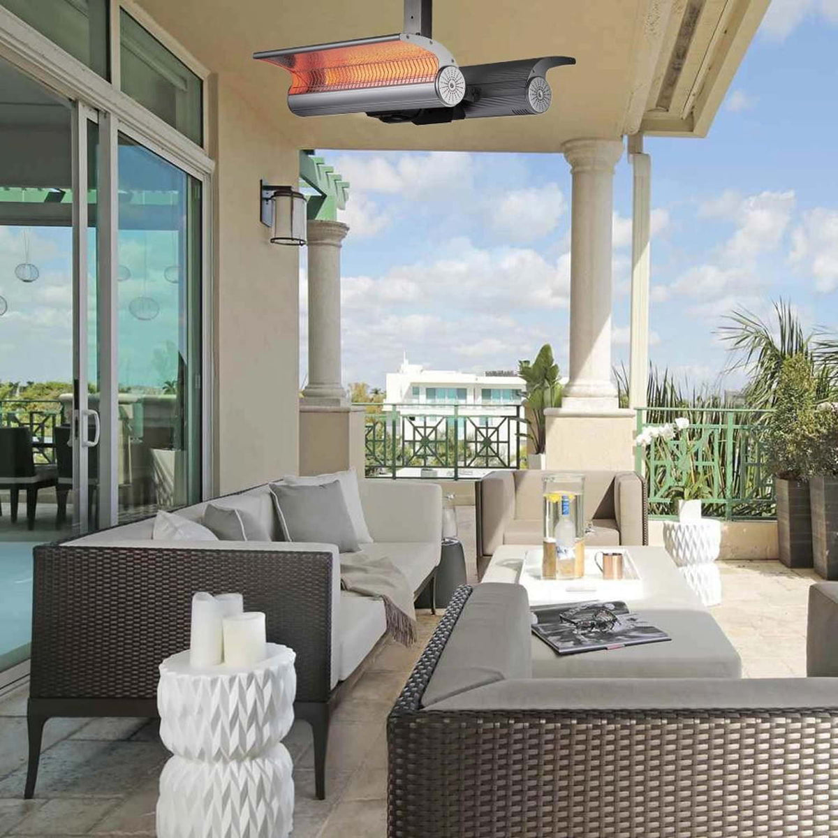 Riscaldatore SINED da soffitto – doppia lampada 4000 W, IP65 - Outdoor Privé
