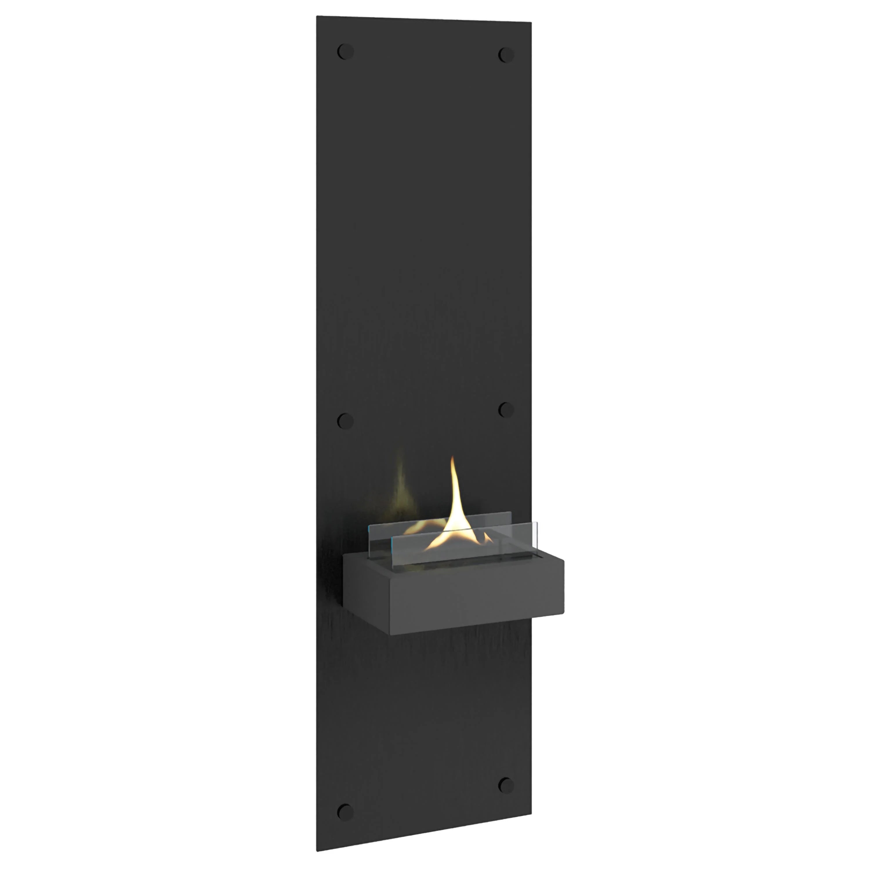 Caminetto da parete Tenderflame Alto 90 Black – design verticale, 1100W - Outdoor Privé