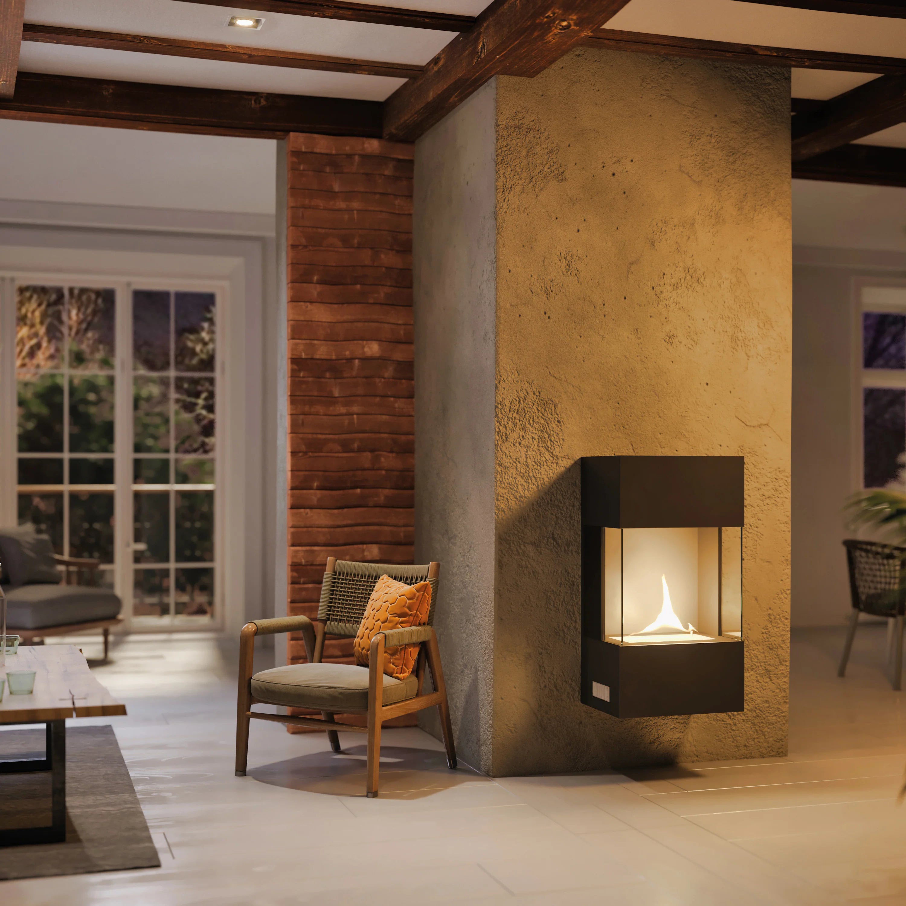 Caminetto da muro Tenderflame Indie Wall 2000W - Inclusi Accendino e Carburante 2,5L - Outdoor Privé